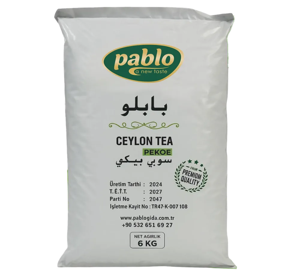 Ceylon Pekoe Çay 6 Kg Pablo Çay ambalajı