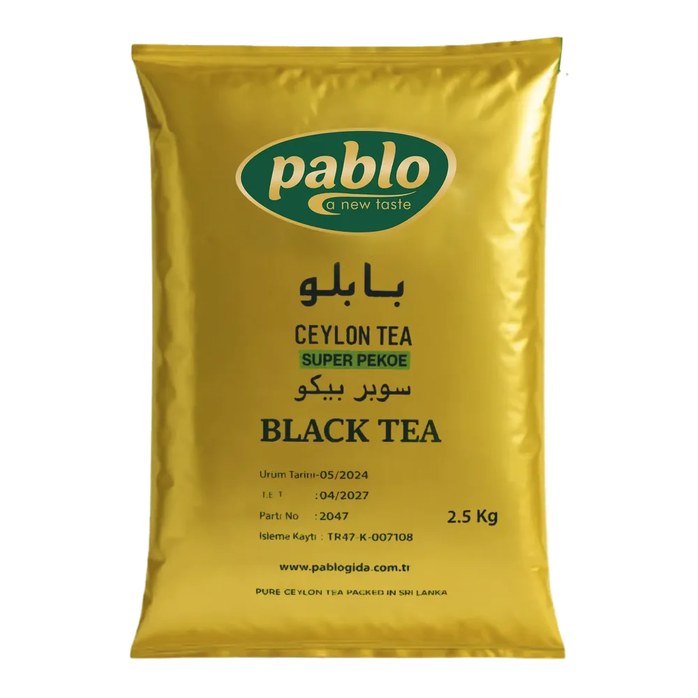 Süper Pekoe 2.5 Kg Pablo Çay ambalajı