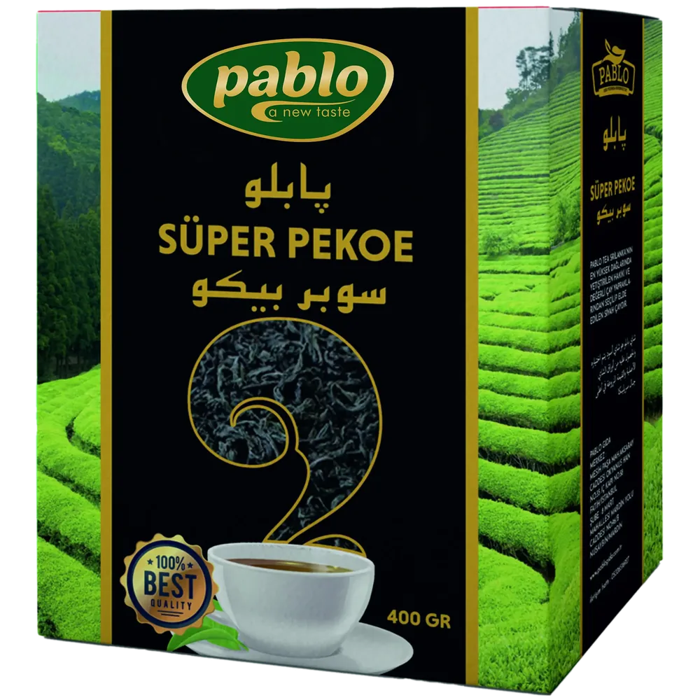 Süper Pekoe 400gr Pablo Çay ambalajı