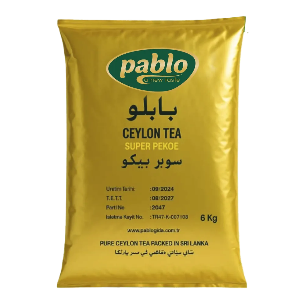 Süper Pekoe 6 Kg Pablo Çay ambalajı