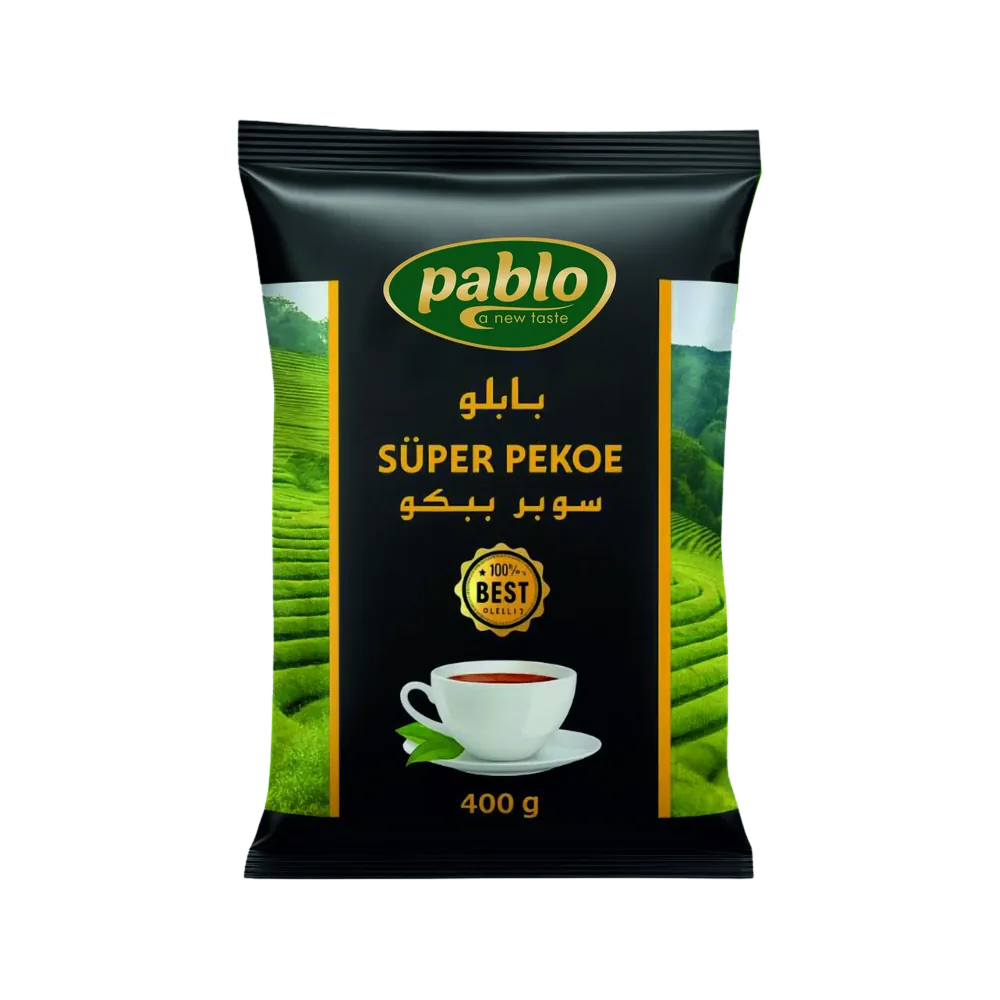 Süper Pekoe Poşet 400gr Pablo Çay ambalajı